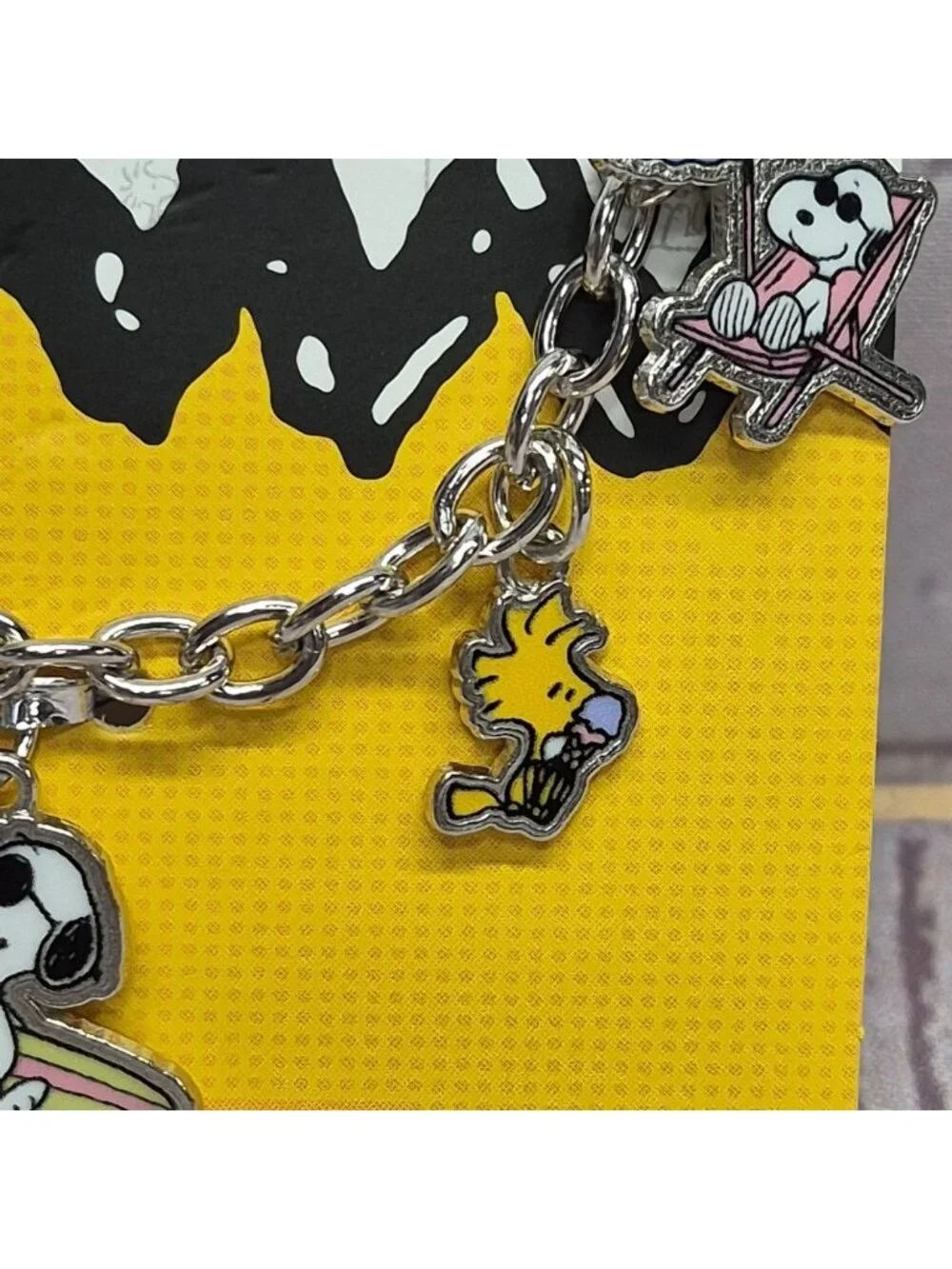 Peanuts Snoopy & Woodstock Charm Bracelet Summer Fun 7
